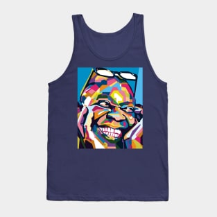 An abstract louis Amstrong in WPAP Popart Tank Top